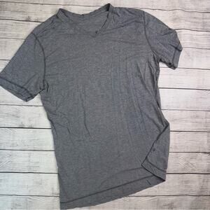 Lululemon Men's Basic V-Neck Short Sleeve T-Shirt Heather Gray Size Large